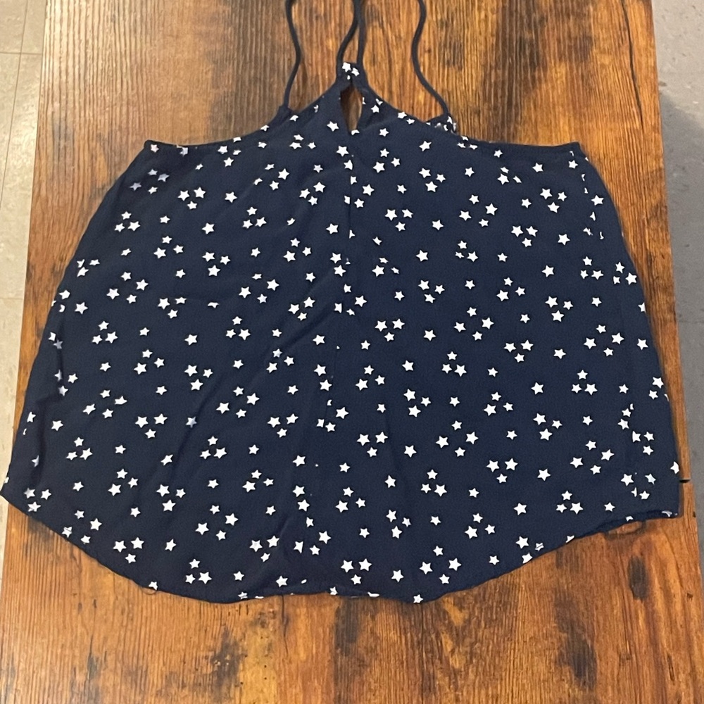 Navy Star Print Women's Skirt
